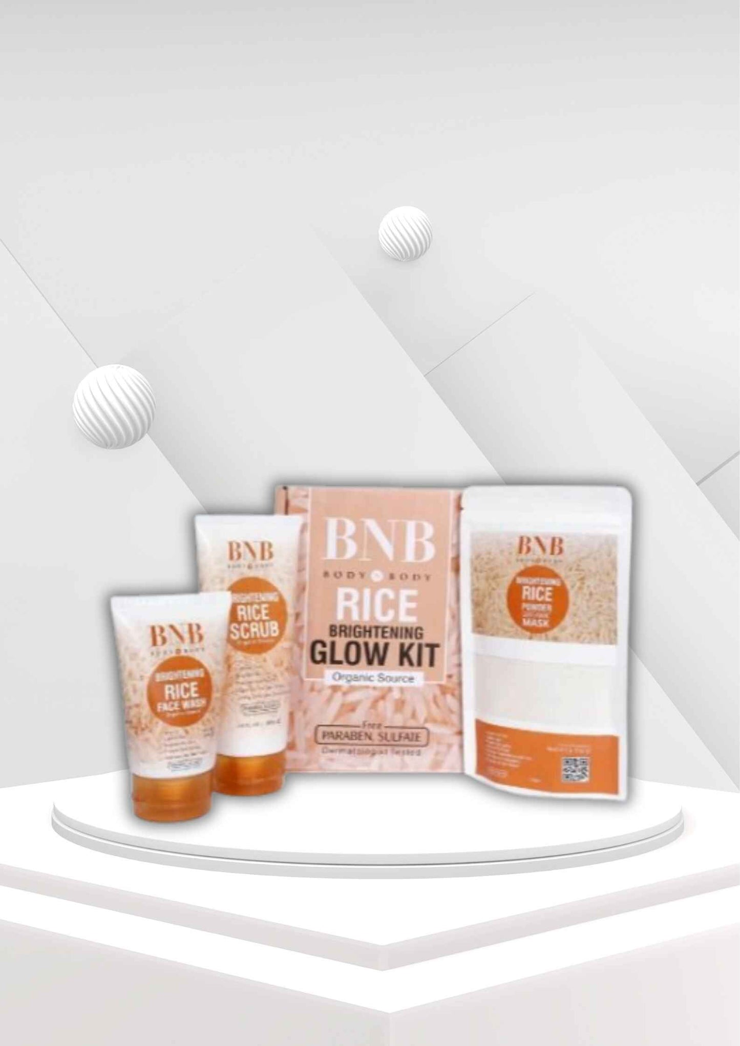 BNB Whitening Rice Extract Bright & Glow Kit (with Box)