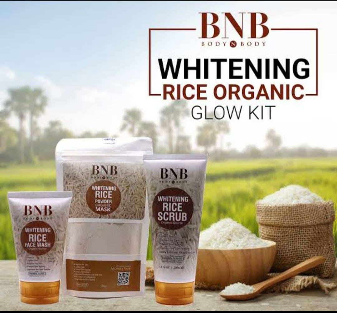 BNB Whitening Rice Extract Bright & Glow Kit (with Box)